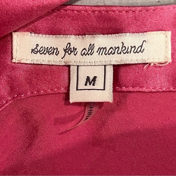 7 For All Mankind Pink Silk Halter Neck Top - Picture 6 of 7